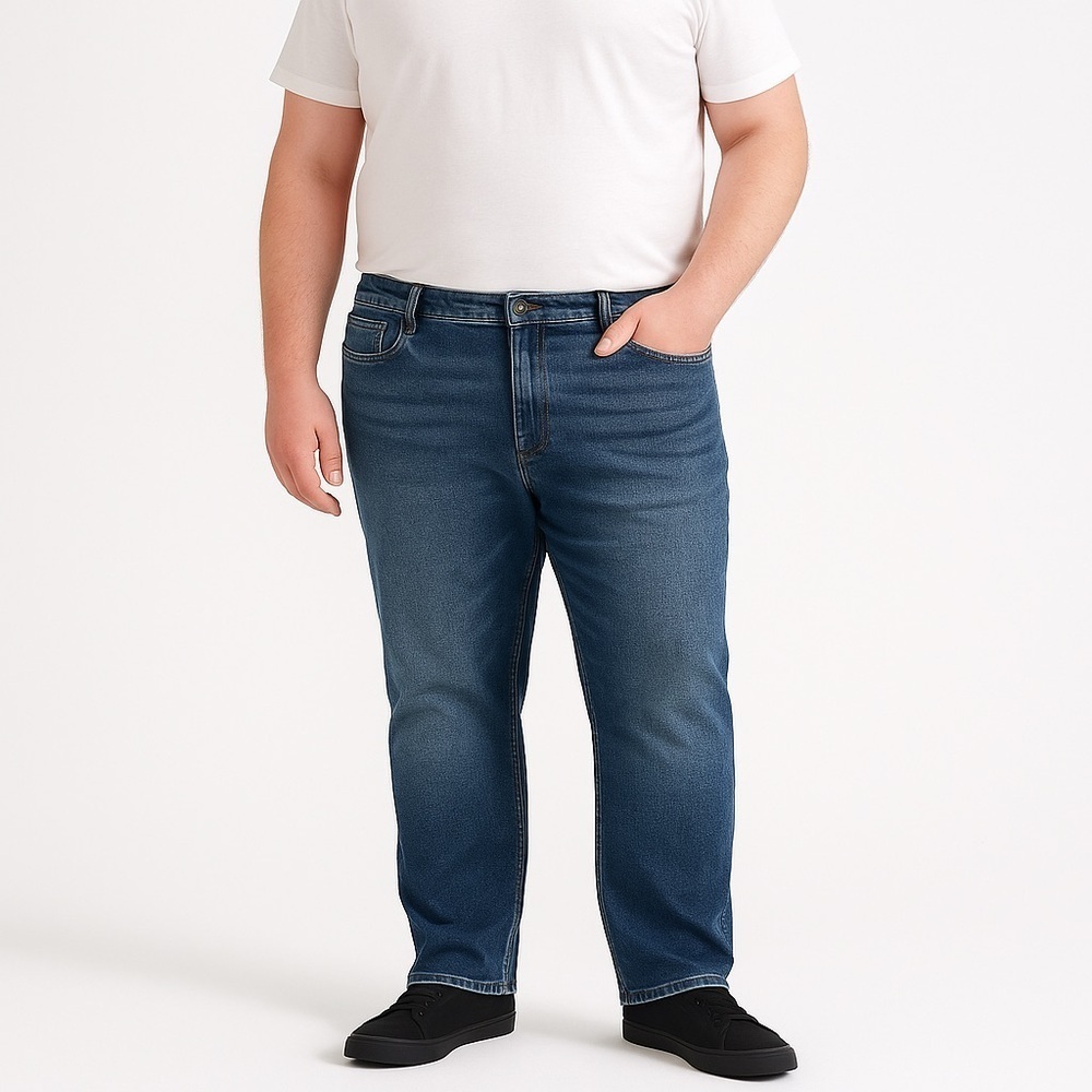 Tahari men’s classic straight leg jeans comfort stretch denim fit W44